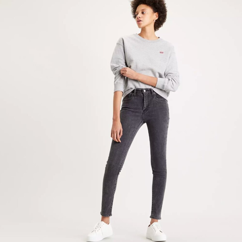 Levi's 721 High Rise Skinny Jeans Soft Black Size 29